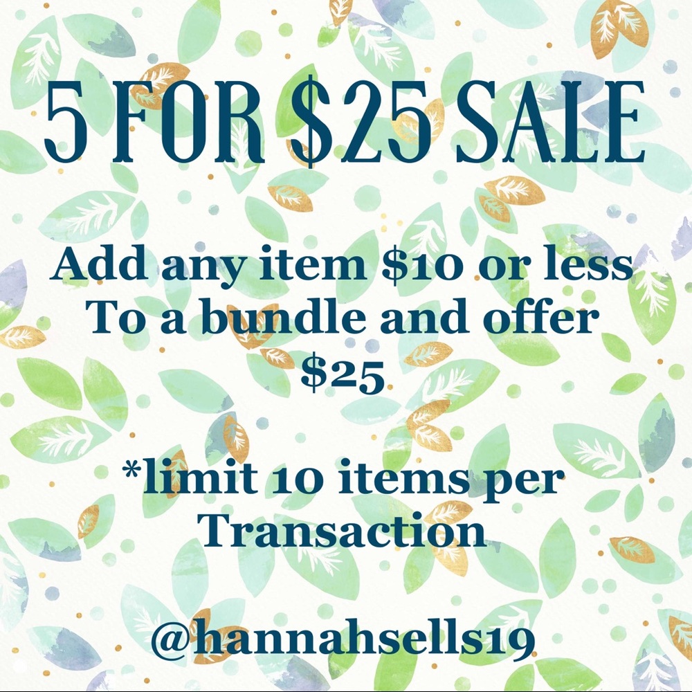 5 for $25 on All items $10 or under! - Picture 1 of 1